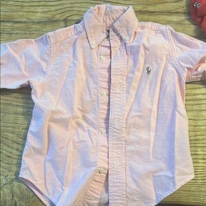 Ralph Lauren Pink Button Down Shirt Classic Oxford Style